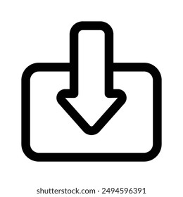Ready to use icon of download in editable style, up for premium use