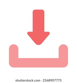 Ready to use icon of download in editable style, up for premium use