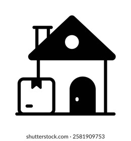 Ready to use icon of home delivery in modern style