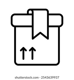 Icono listo para usar, para empaquetar artículos de forma segura
