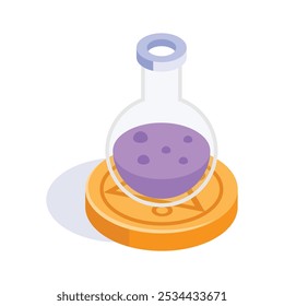 Ready to use isometric icon of creepy drink