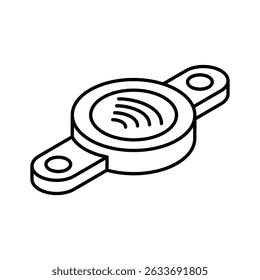 Isometrisches Symbol einer Smartwatch-Schnittstelle
