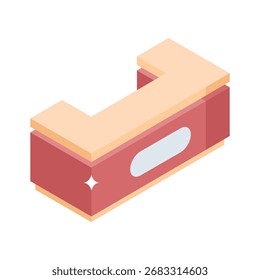 Ready to use isometric icon of wedding reception venue