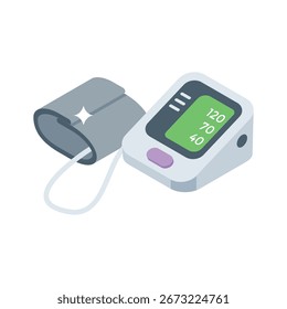 Icono de estilo isométrico listo para usar de la máquina bp