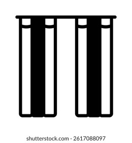 Ready to use line icon showing drapes, available for premium download