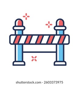 Ready to use line style icon of construction barrier