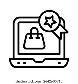Ready to use line style icon of ecommerce quality assurance
