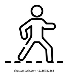 Ready to use linear icon of running 
