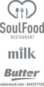 Ready to use  logotypes for a food and dairy