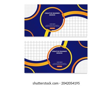 ready use modern gradient creative business banner design template