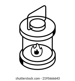 Ready to use outline icon of lantern 