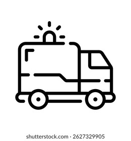 Ready to use outline style icon of ambulance