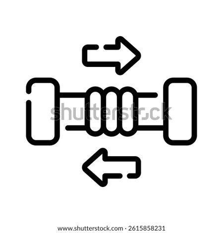 Ready to use outline style icon of tension force