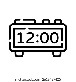 Ready to use premium icon of digital clock in line style