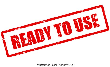 Ready to use rectangular rubber stamp isolated on white background