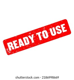 Ready to use rectangular rubber stamp isolated on white background