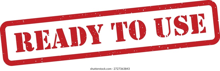 Ready to use red stamp on white background