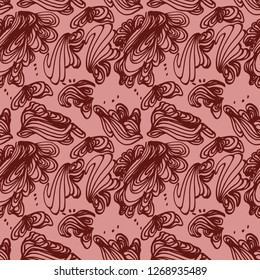 Ready to use seamless doodle pattern floral