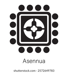 Ready to use solid icon of asennua