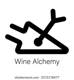 Ready to use solid icon of wine alchemy 