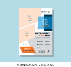 Ready to use Template, Corporate Flyer Design, Professional Templates, A4 Vector Flyer