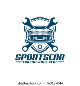 A ready to use template of Sports Car Logo or icon