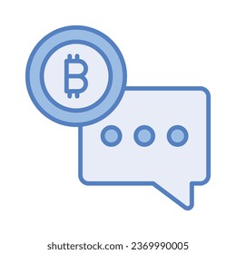 Ready to use vector design of bitcoin chat in trendy style