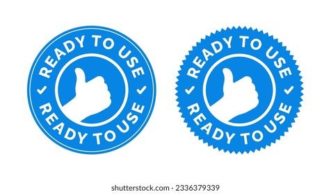Ready to use vector icon. Blue color, thumb, checklist, circle. Vector Illustration