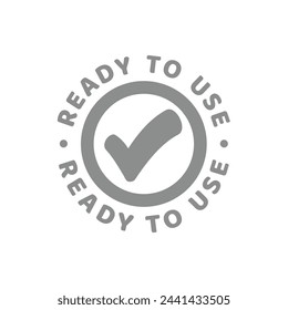 Ready to use vector label. Product badge or stamp with checkmark.