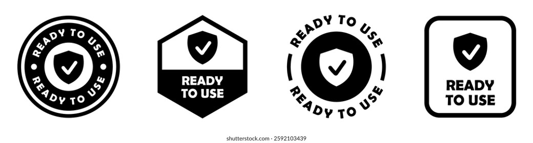 Ready to Use - vector signs for packaging isolated on white.