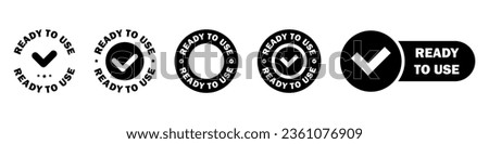 Ready to use - vector stickers for product packaging. Vector isolated on white. Foto stock © 