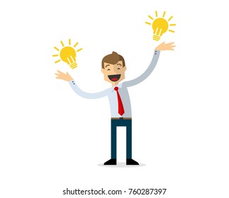 Ready to use website illustration or print illustration of businessman got ideas