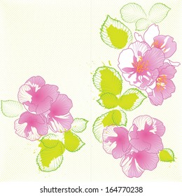  ready vector template of spring greeting card