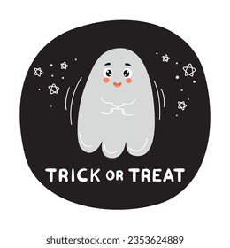 readymade ghost banner, cute spooky illustration,doodle ghost, halloween ghost, cute ghost character, boo