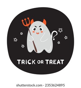 readymade ghost banner, cute spooky illustration,doodle ghost, halloween ghost, cute ghost character, boo