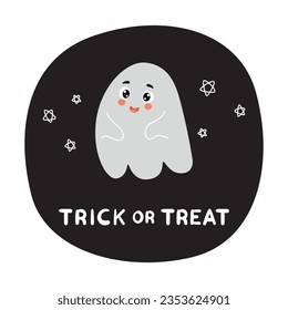 readymade ghost banner, cute spooky illustration,doodle ghost, halloween ghost, cute ghost character, boo