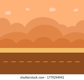 ready-made landscape background for illustrations in brown tones