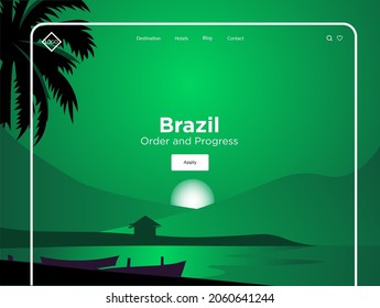 Ready-made template for a tourist website. Brazil