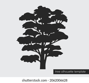 Ready-made tree silhouette template. eps10