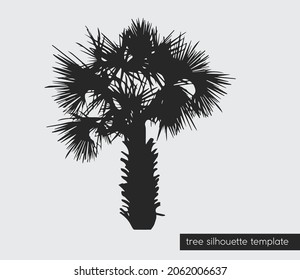 Ready-made tree silhouette template. eps10