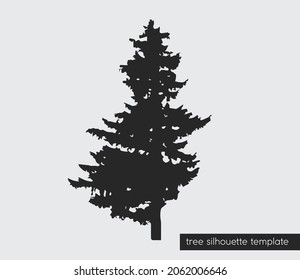 Ready-made tree silhouette template. eps10