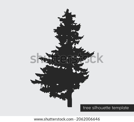 Ready-made tree silhouette template. eps10