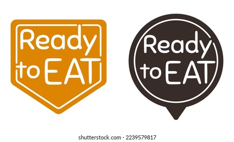 Ready-to-Eat decorative badge for labeling of food that precooked without prior preparation or cooking