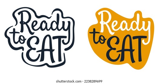 Ready-to-Eat drawn badge for labeling of food that precooked without prior preparation or cooking