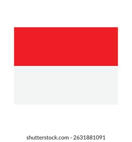 Ready-to-use Indonesian flag design for your needs.