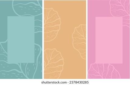 ready-to-use vector cards or posters in a contemporary abstract style, featuring nature-inspired motifs such as flowers, leaves, and hand-drawn textures. These templates are perfect for your creative 