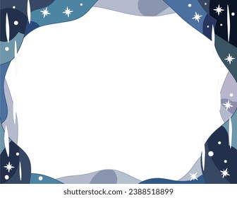 Ready-to-use winter handwritten illustration frame