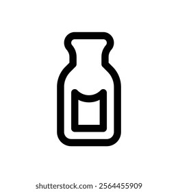 Reagent bottle. Editable stroke vector icon.