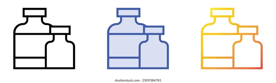 reagent icon. Linear, Blue Fill and Gradient Style Design Isolated On White Background