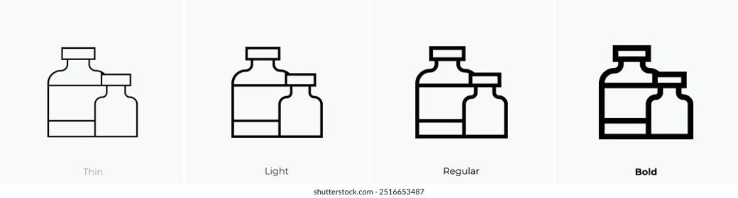 reagent icon. Thin, Light Regular And Bold style design isolated on white background